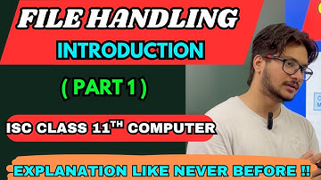 File handling in java introduction read and write on .txt file ISC class 11 computer explanation