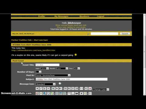 Event Calendar Tutorial