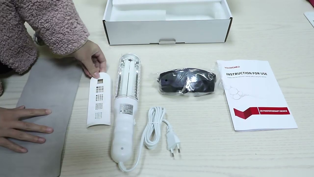 Phototherapy UVB Philips Lamp UV for Vitiligo, Psoriasis, White Spots, Skin Disease. LINK IN BIO