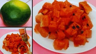 تقطيع البطيخ بشكل جديد وبسرعه الصاررررررروخ أسهل طريقة للأكل من غير بهدله