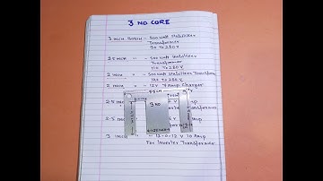 Core Number 3 Uses In Which Types Of Transformer. YT- 80