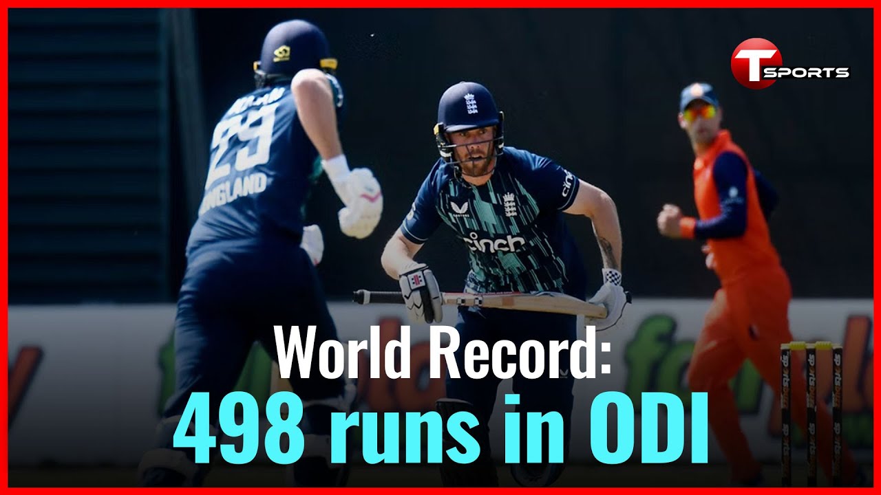 England's 498 Run Innings Highlights | England vs Nederland | 1st ODI | Cricket | T Sports