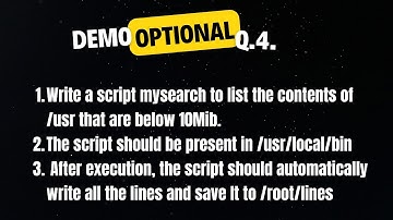 RHCSA demo optional questions 4