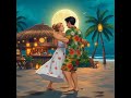 Cute Couple Dancing on the Beach | Animated AI | ASMR Beach Waves &amp; Music