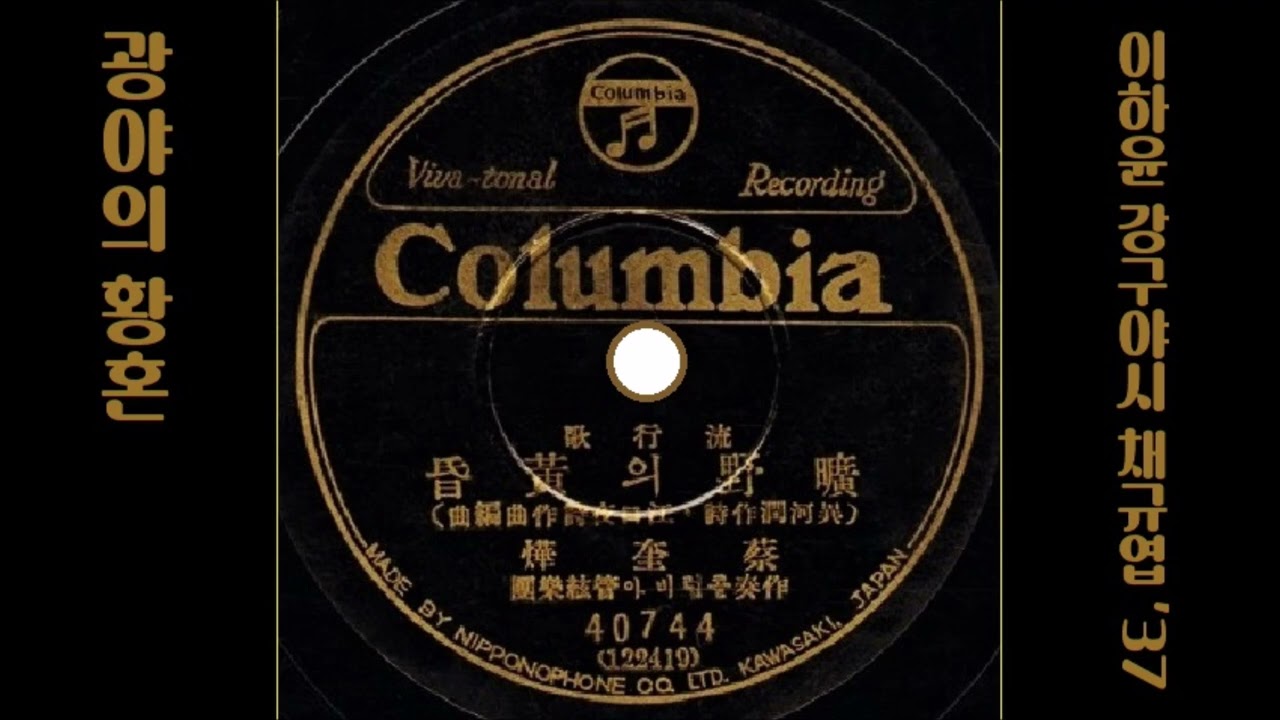 광야의 황혼 1937 채규엽