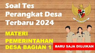 Soal Tes Perangkat Desa Terbaru 2024 dan Kunci Jawaban