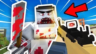 NEW GUN vs BUTCHER ZOMBIE BOSS (The Walking Zombie: Dead City Funny Gameplay) screenshot 1