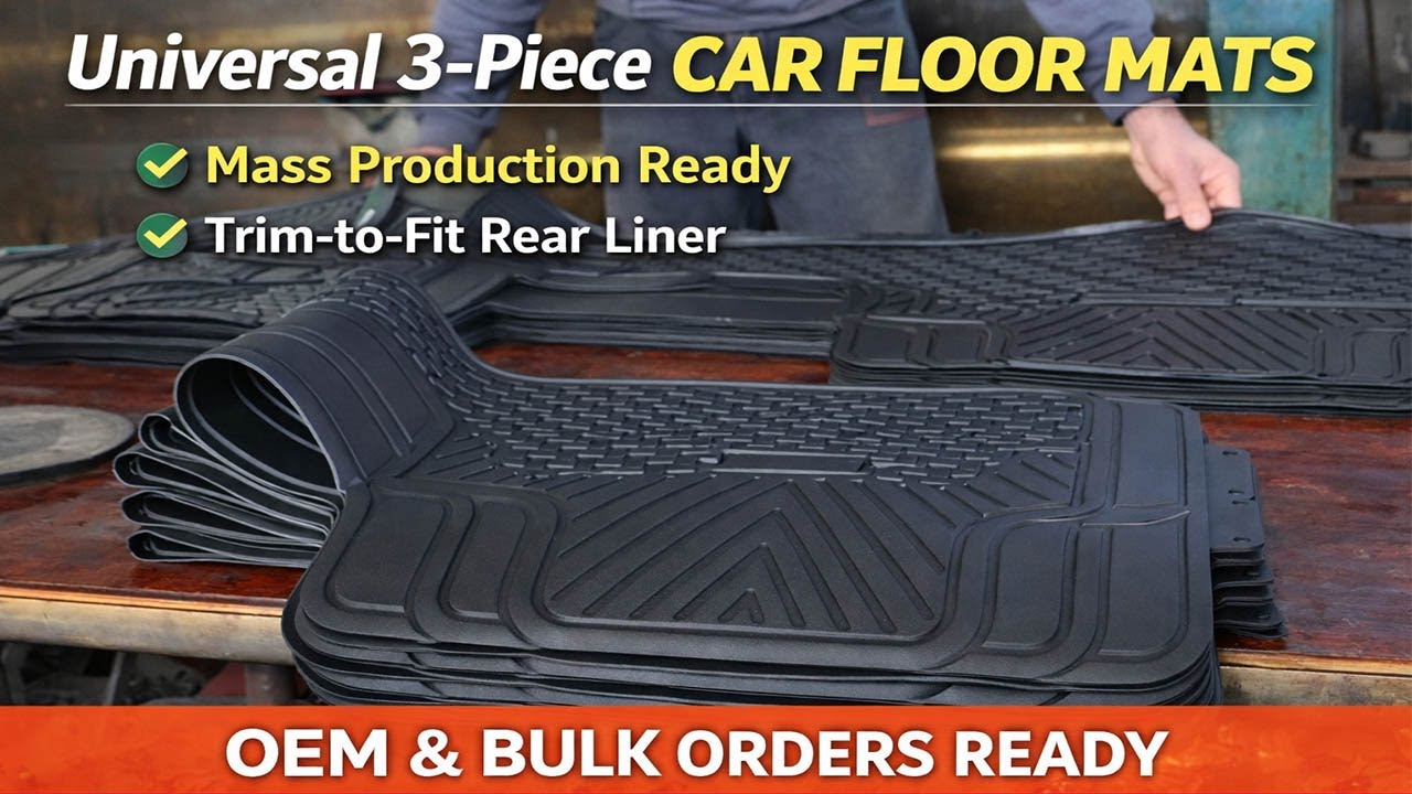 Universal 3-Piece Car Floor Mat Set | Factory Production & OEM Bulk Supply