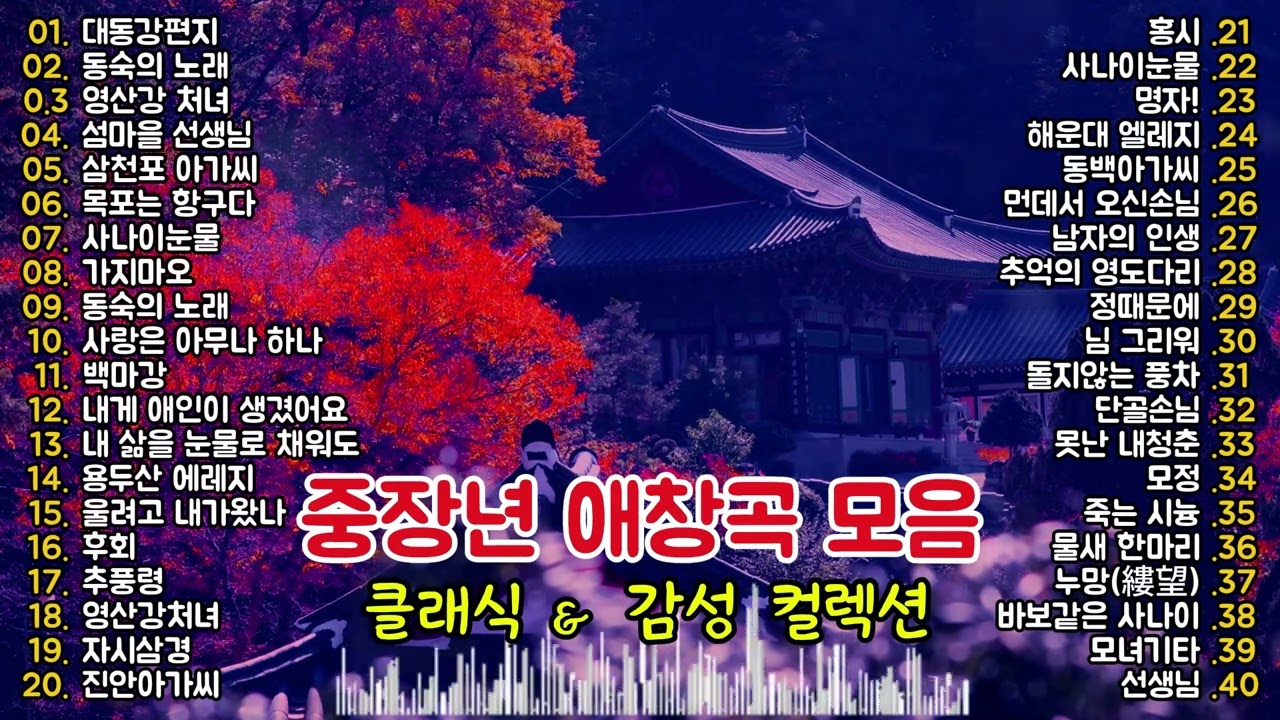 🎧 중장년 애창곡 모음 │ 진성·이민숙 명곡 총집합 │ 홍시·사나이눈물·동숙의 노래·영산강 처녀 외 추억의 정통 트로트 40곡 연속듣기