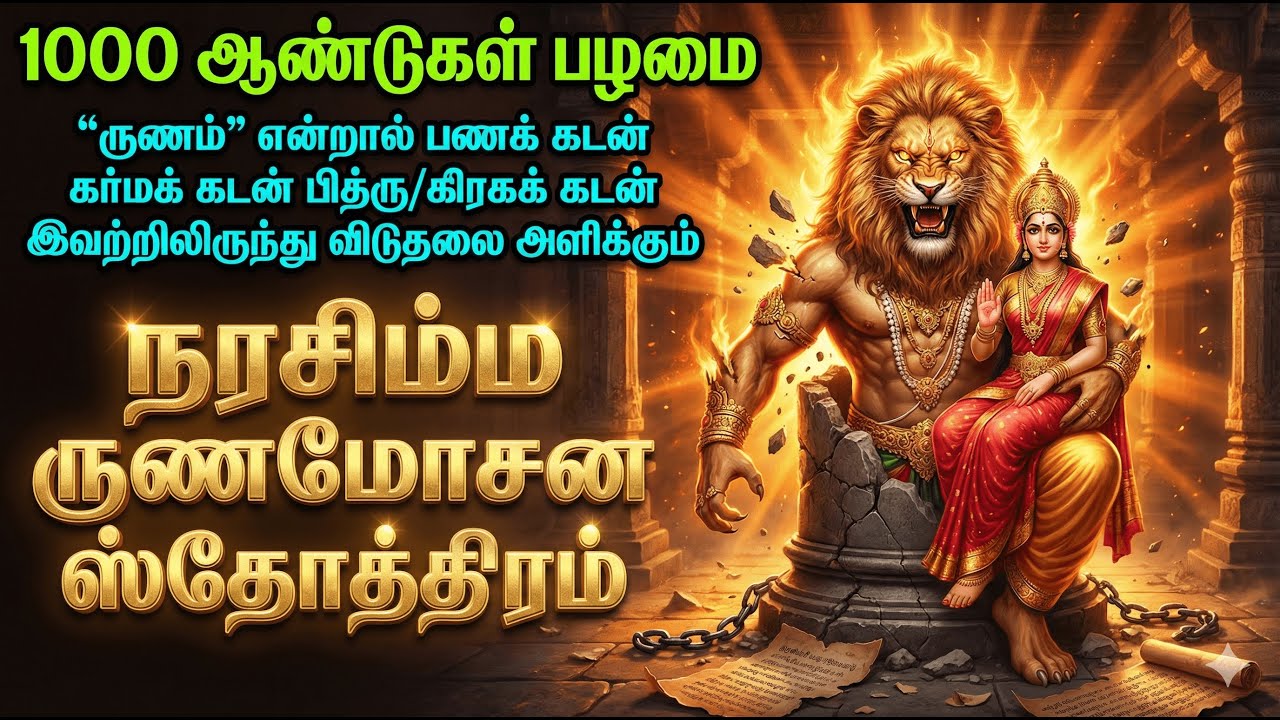 1000 Years Old 🔱 நரசிம்ம ருணமோசன ஸ்தோத்திரம் | Debt Relief Powerful Chant | Narsimha Mantra