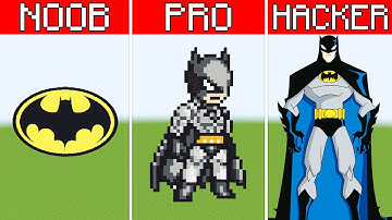 Pixel Art NOOB vs PRO vs HACKER Batman in Minecraft