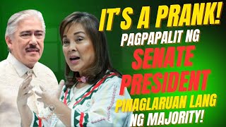 IT'S  A PRANK! PAGPAPALIT NG SENATE PRESIDENT, PINAGLARUAN LANG NG MAYORYA!