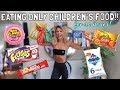 EATING ONLY CHILDHOOD FOOD FOR 24 HOURS | 90's FOOD CHALLENGE!!