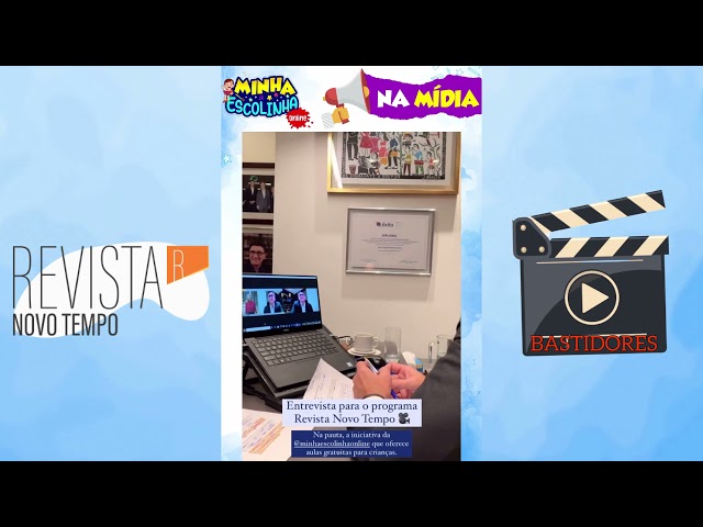 Bastidores da entrevista para a Revista Novo Tempo
