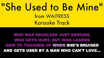 "She Used to Be Mine" (Karaoke) – Waitress | Lyrics on Screen
