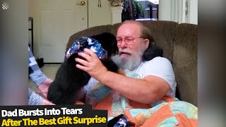 US dad bursts into tears after puppy toy 'comes to life'