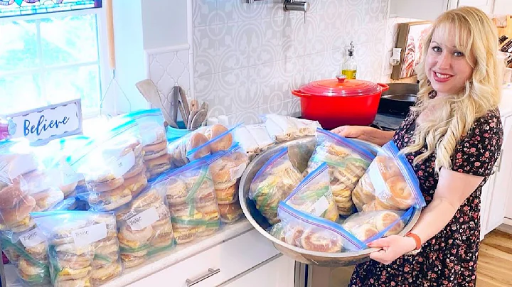 217 MASSIVE BREAKFAST FREEZER MEALS Filling My Freezer!