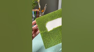 Aplicando grama na maquete 🌱