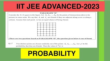 Two distinct points are chosen randomly out of the points A1,A2….A49.let p be the  (IIT ADVANCED -23