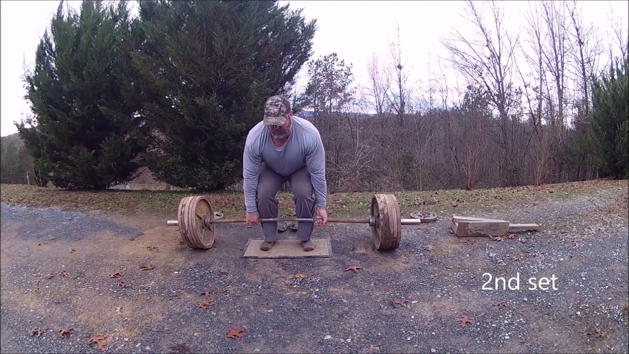 Fat Grips & Deadlifts 495/225kg 3 sets of 10 YouTube