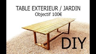 Fabriquer une table d’extérieur/jardin pour  de 100€