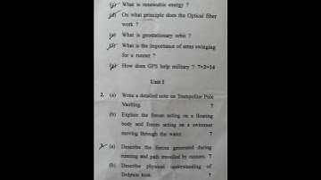 Msc 3rd Sem previous year question paper of PHYSICS IN EVERYDAY LIFE#gju pyq