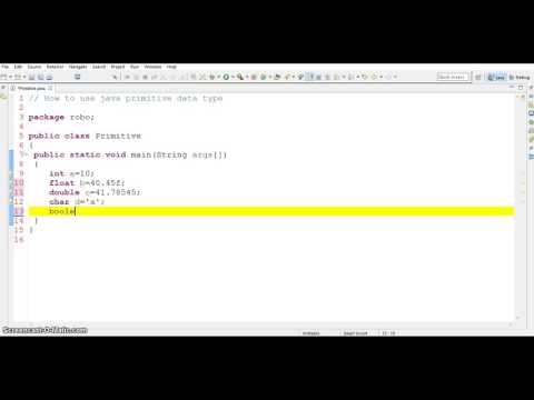 Java Program 02:  Primitive data type