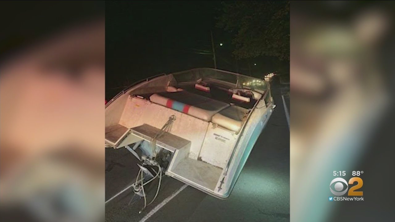 cbs new york weather Boat Abandoned In Middle Of New York Road