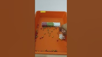 Colourful Pearls Drop from Different Glasses. #shorts #asmr #pearls #satisfying #oddlysatisfying