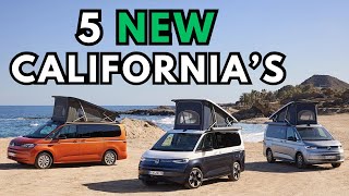 All NEW Volkswagen California Camper Van - FIVE of them