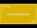 consternation | Pronunciation in English