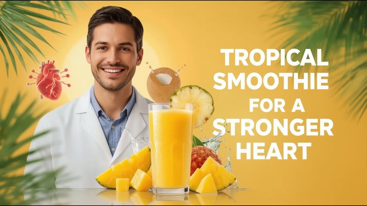 Tropical Heart Boosting Smoothie Pineapple & Mango for Better Circulation and Blood Pressure