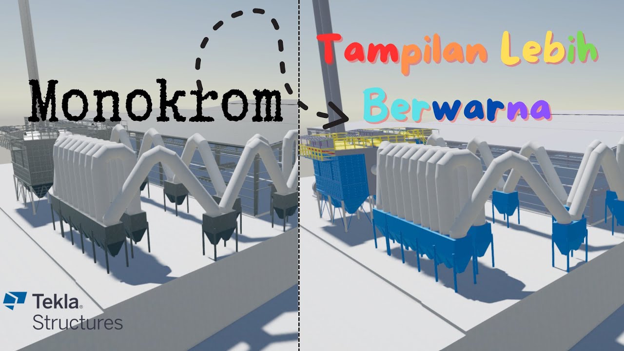 TEKLA Structures : Mengubah Tampilan Visualize - YouTube