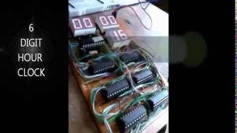 7 segment display hour clock using at89c2051