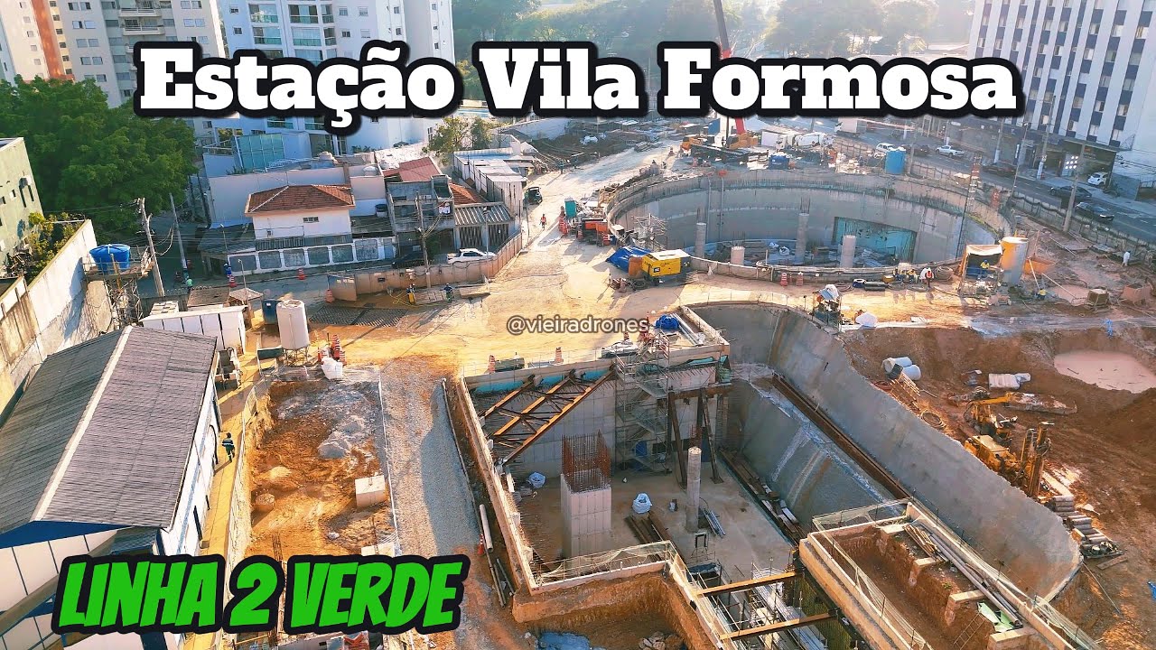 Obras da Linha 2 Verde - Estação Vila Formosa