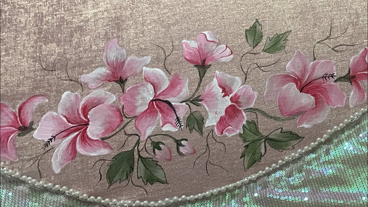 #fabricpainting #painting on velvet fabric #rida - YouTube