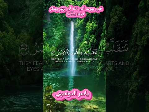 في بيوت أذن الله أن ترفع ويذكر فيها اسمه ياسر الدوسري سورة النور القران ايات القارء اسلاميات