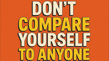 Don’t Compare Yourself to Anyone.@GlowMind123