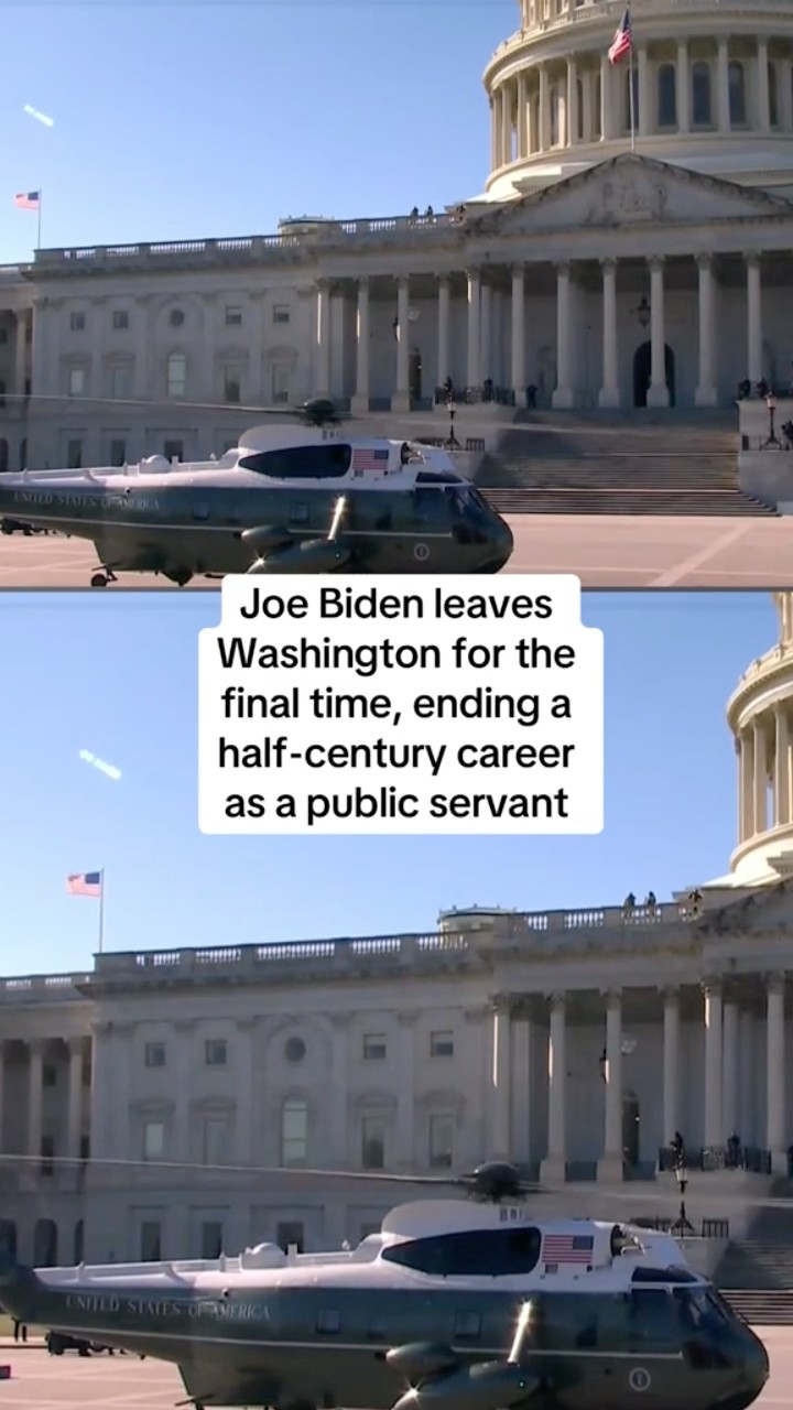Biden leaves Washington after Trump's inauguration #shorts