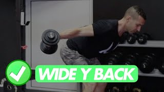 Esercizio Schiena: Wide Y Back con 2 Manubri Resimi