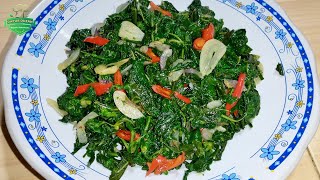 Cara Memasak Tumis Daun Singkong ENAK TIDAK PAHIT - Masakan Sederhana Sehari hari by Dapur Diizah