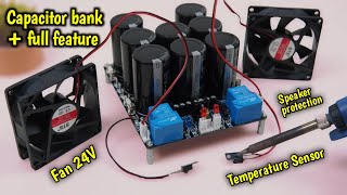 Full Featured Capacitor Bank for Amplifier with Speaker Protection &amp; Temperature Sensor🔥 #cbzproject