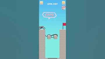 Draw bridge puzzle game level 2407 #drawing #game #Shorts