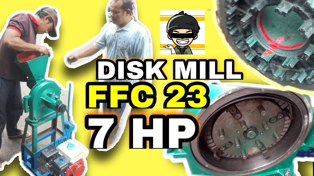 UNBOXING REVIEW DISK MILL FFC 23 GASOLINE ENGINE Mesin Penepung Giliran Tepung INSTALL TEST