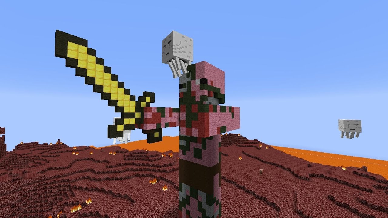 Minecraft Giant Zombie Pigman explodes YouTube