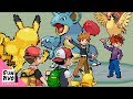 Red and Ash vs Gary and Blue Pokémon Battle