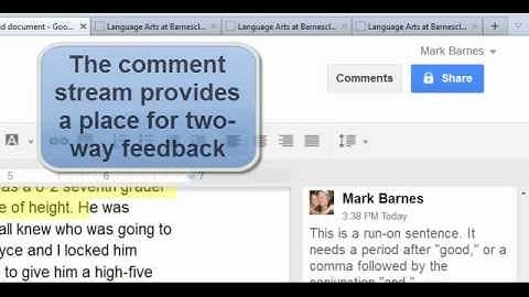 Google Docs for feedback