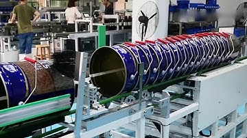 automatic paint bucket pail labels real time printing sticker labeling equipment,pails arranging