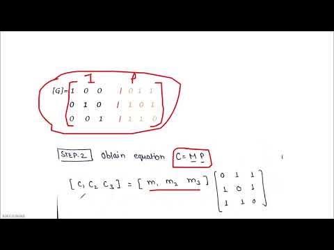 Generator Matrix for Linear Block Codes||Digital Communication||KEC 601 ...