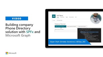 Building company Phone Directory solution with SPFx and Microsoft Graph